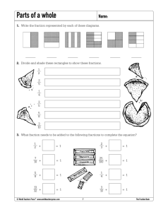 pages from The Fraction Book, Grades 5-8