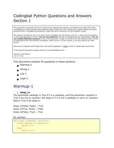 Codingbat Python Questions and Answers Section 1 Warmup-1