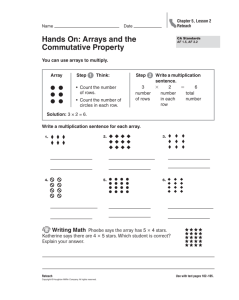 Hands On: Arrays and the Commutative Property