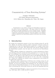 Commutativity of Term Rewriting Systems∗