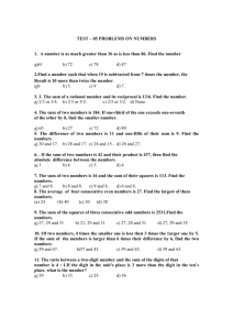 test - 05 problems on numbers