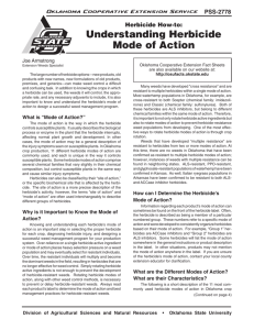 Understanding Herbicide Mode of Action