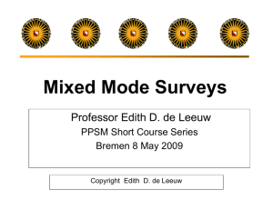 Mixed Mode Surveys - on Edith de Leeuw`s homepage!