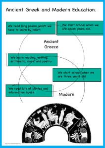 Ancient Greek and Modern Education.