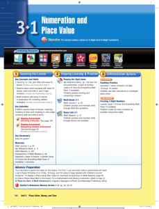 Numeration and Place Value