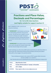 Fractions & Place Value - Sligo Education Centre