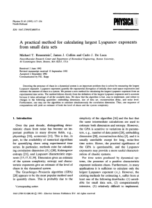 A practical method for calculating largest Lyapunov exponents from