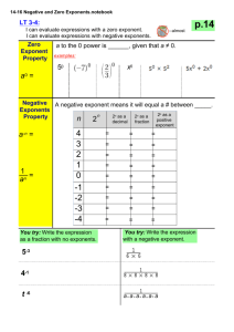 14-16 Negative and Zero Exponents.notebook