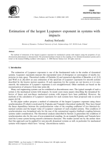 Estimation of the largest Lyapunov exponent in systems with impacts