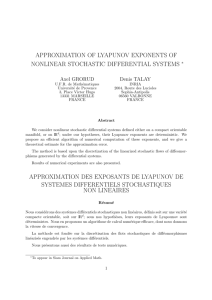 approximation of lyapunov exponents of nonlinear