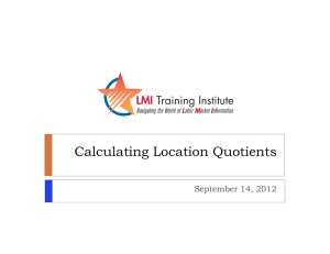 Calculating Location Quotients