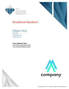 Emotional Quotient - TTI Success Insights