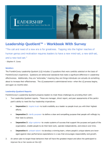 Leadership Quotient™ - Workbook With Survey