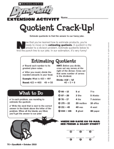 Quotient Crack-Up!