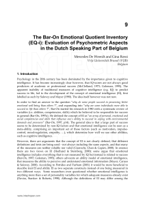 The Bar-On Emotional Quotient Inventory (EQ-i): Evaluation