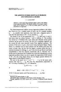 THE ADDITIVE INVERSE EIGENVALUE PROBLEM AND