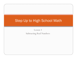 Step Up to High School Math