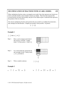 Multiplication of Fractions with an Area Model