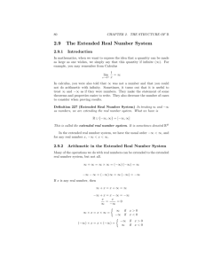 2.9 The Extended Real Number System