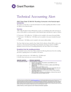 Technical Accounting Alert