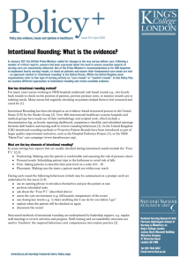 Intentional Rounding: What is the evidence?
