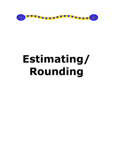 Estimating/ Rounding