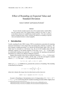 Effect of Rounding on Expected Value and Standard Deviation