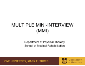 multiple mini interview multiple mini-interview (mmi)