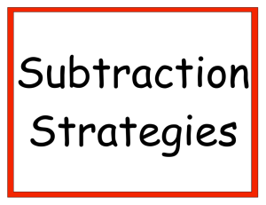 Subtraction - The Math Learning Center