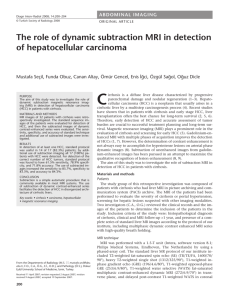 The role of dynamic subtraction MRI in detection of hepatocellular