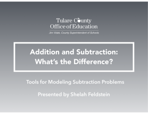 Addition and Subtraction: What`s the Difference?
