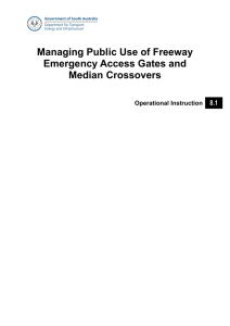 Managing Public Use of Freeway Emergency Access Gates and
