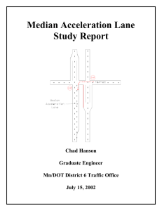 Median Acceleration Lane Study Report