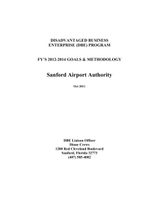 DBE FY 2012-2014 - Orlando Sanford Airport