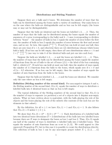 Notes on Distributions and Stirling numbers of the second kind
