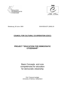 Basic concepts and core competencies for education for democratic