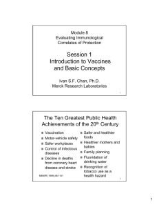 Session 1 Introduction to Vaccines and Basic Concepts