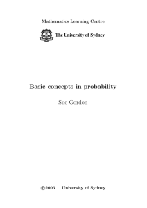 Basic concepts in probability