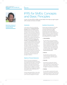 IFRS for SMEs: Concepts and Basic Principles