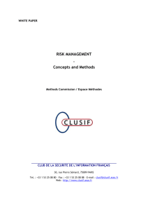 Risk management, concepts and methods