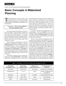 Basic Concepts in Watershed Planning - North Inlet