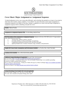 ES101 Cover Sheet for Assignment #2 The Advertising Analysis.doc
