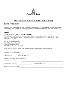 community service reference form - Poly Parent Portal