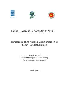 Annual Progress Report (APR): 2014 Bangladesh: Third National
