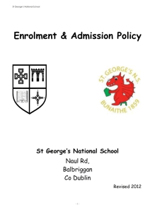 Enrolment & Admission Policy