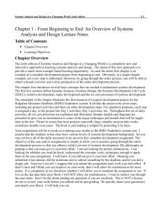 Chapter 1 - From Beginning to End: An Overview of Systems