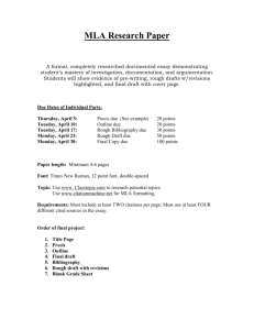MLA Position Paper - Mrs. Loomis` English Classes