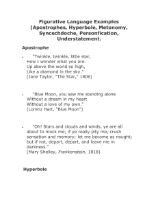 Figurative Language Examples (Apostrophes, Hyperbole