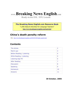China`s death penalty reform