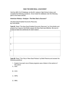 ABC CLIO New Deal Worksheet
